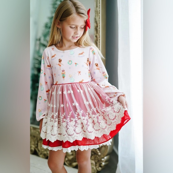 Love + Grow Girl's Nutcracker Holiday Christmas Dress Set Size 8Y EUC - Picture 1 of 11